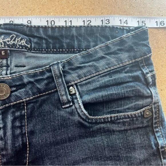 Kut From The Kloth Jeans Womens 6 Blue Stretch Denim Skinny Mid Rise Distressed - Picture 9 of 12